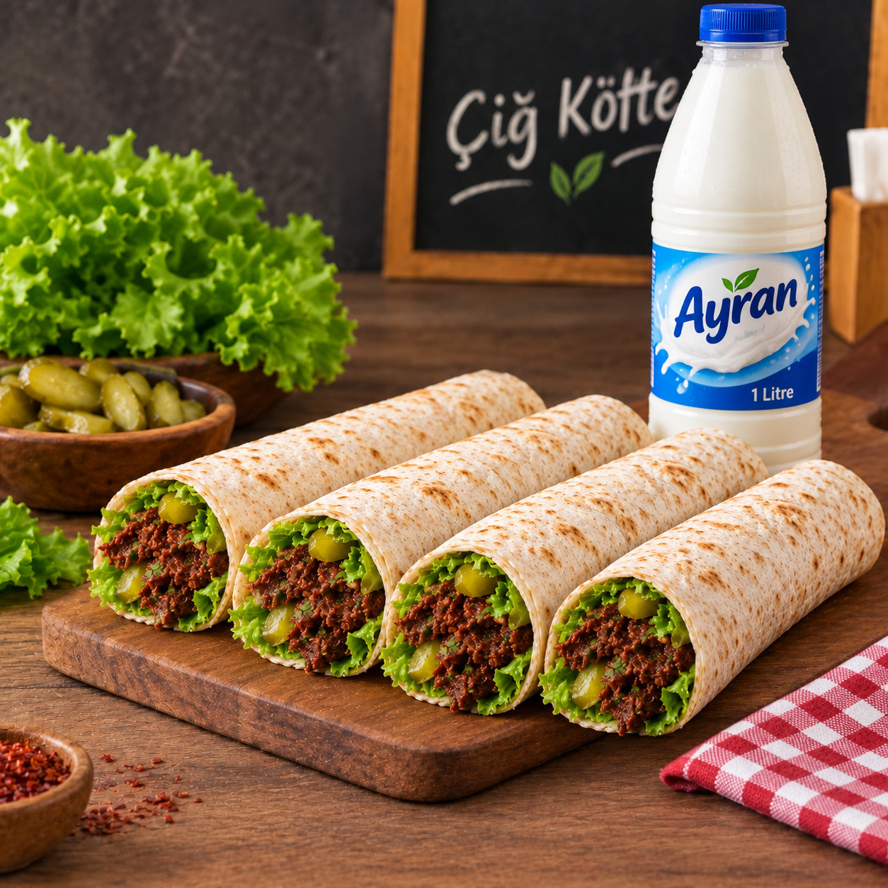 4'lü Çiğ Köfte Dürüm (100 G) Menü