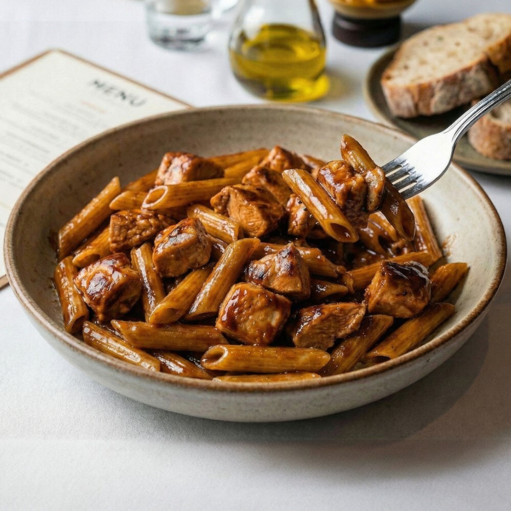 Barbekü Soslu Tavuklu Makarna Kovası
