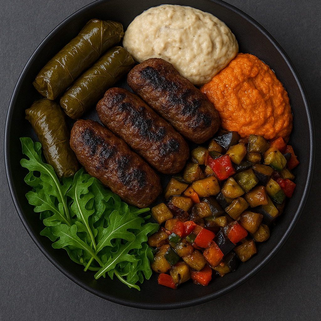 Ev Yapımı Izgara Köfteli Kase (4 adet Izgara Köfte)