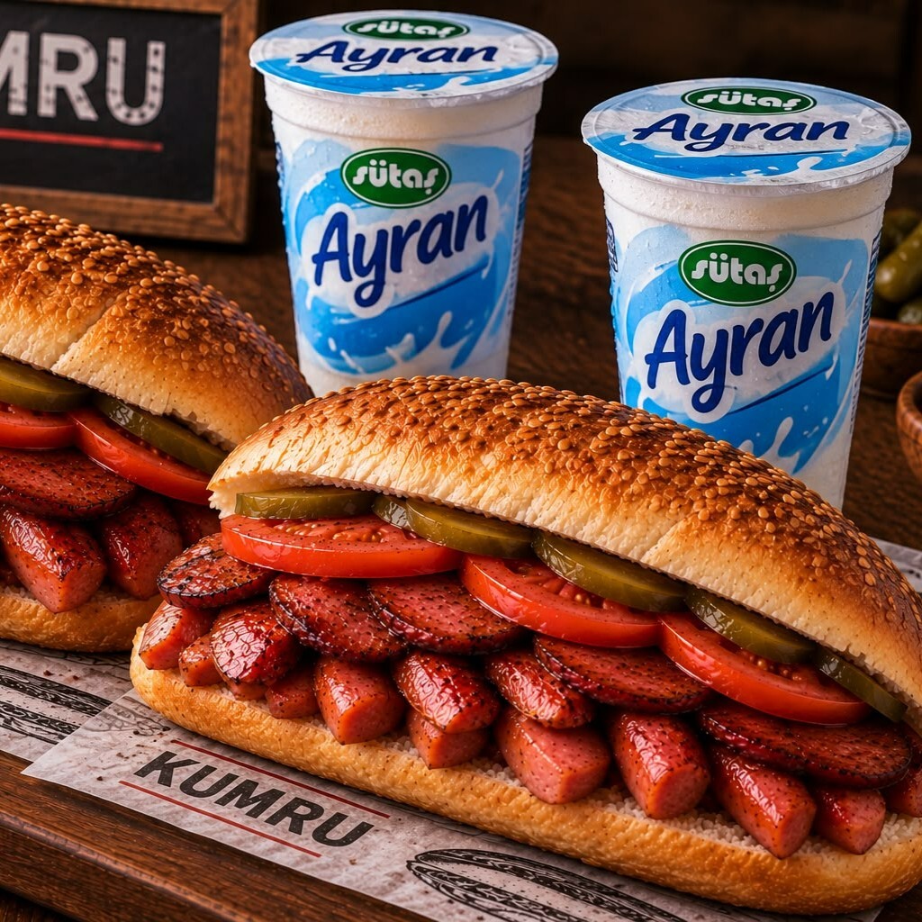 2 Kumru Ekmek + 2 Ayran (275 ml)