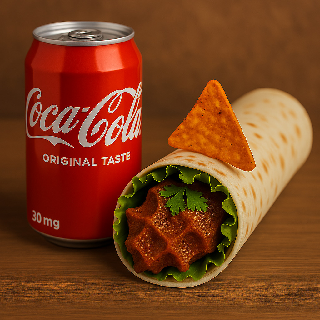 Doritoslu Mega Dürüm (150 gr.) + Coca cola + Tatlı