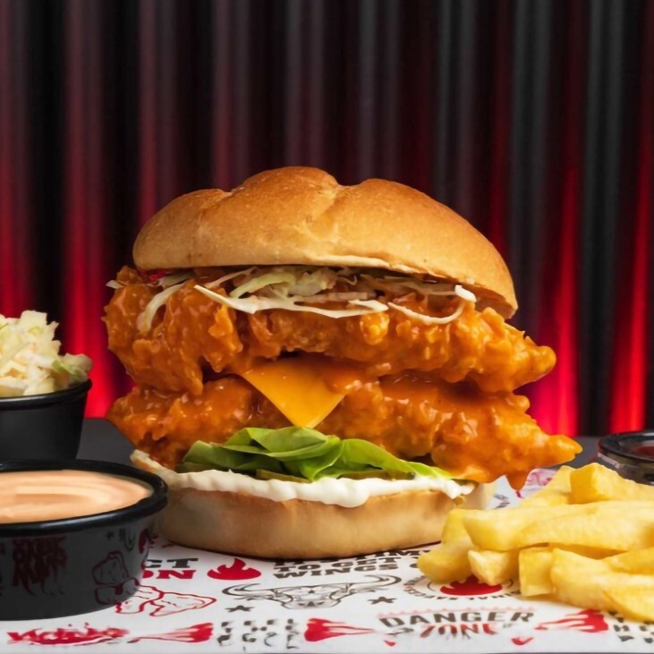 Ranch & Büfalo Acı Soslu Çıtır Tavuk Burger