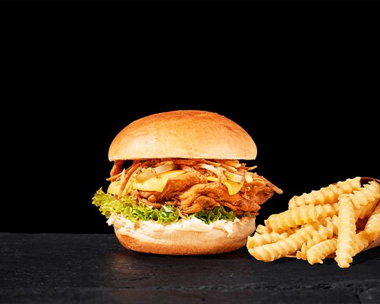 Çıtır Tavuk Burger & Patates Kızartması