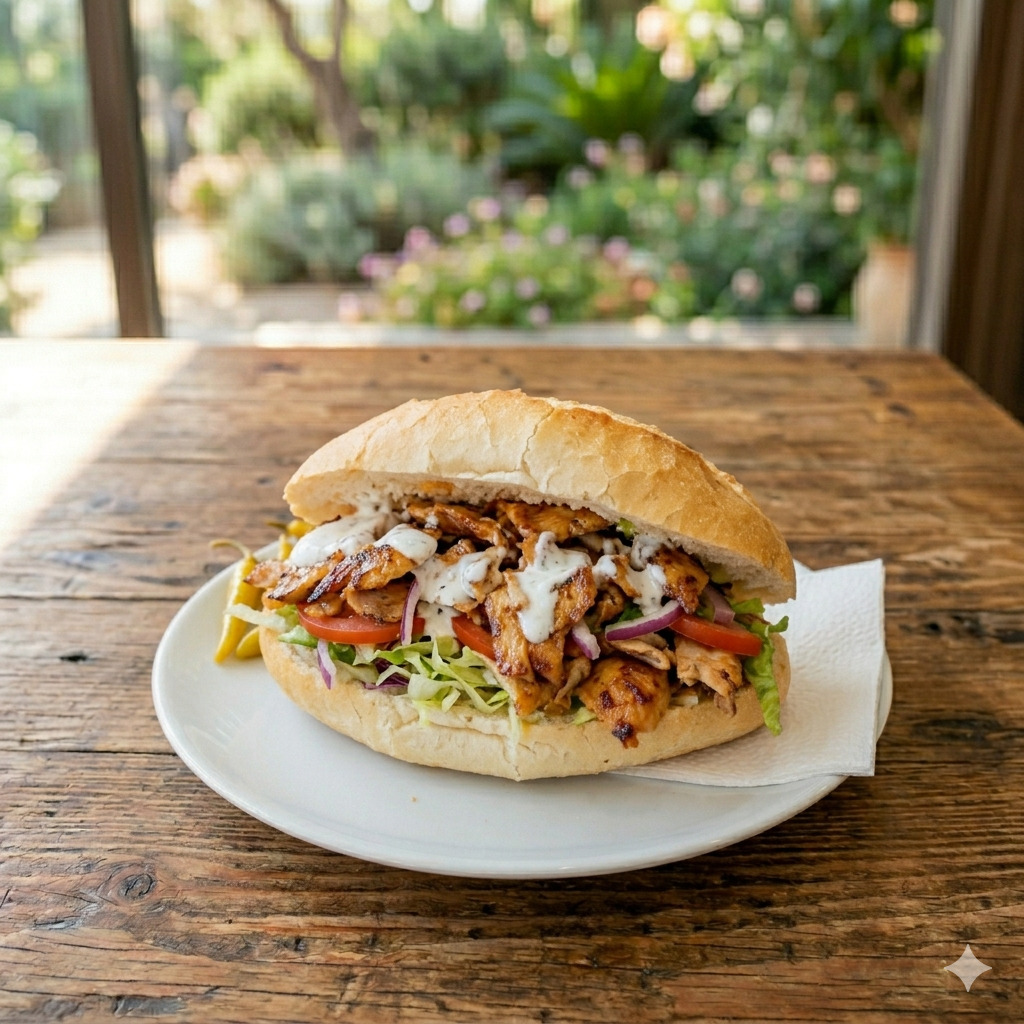 Yarım Ekmek Arası Tavuk Döner 100 gr+k. ayran