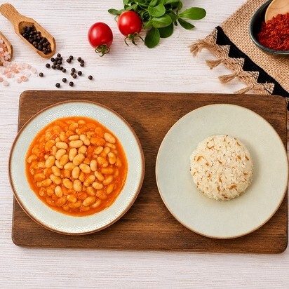 Tereyağlı İspir Kuru Fasulye & Pirinç Pilavı