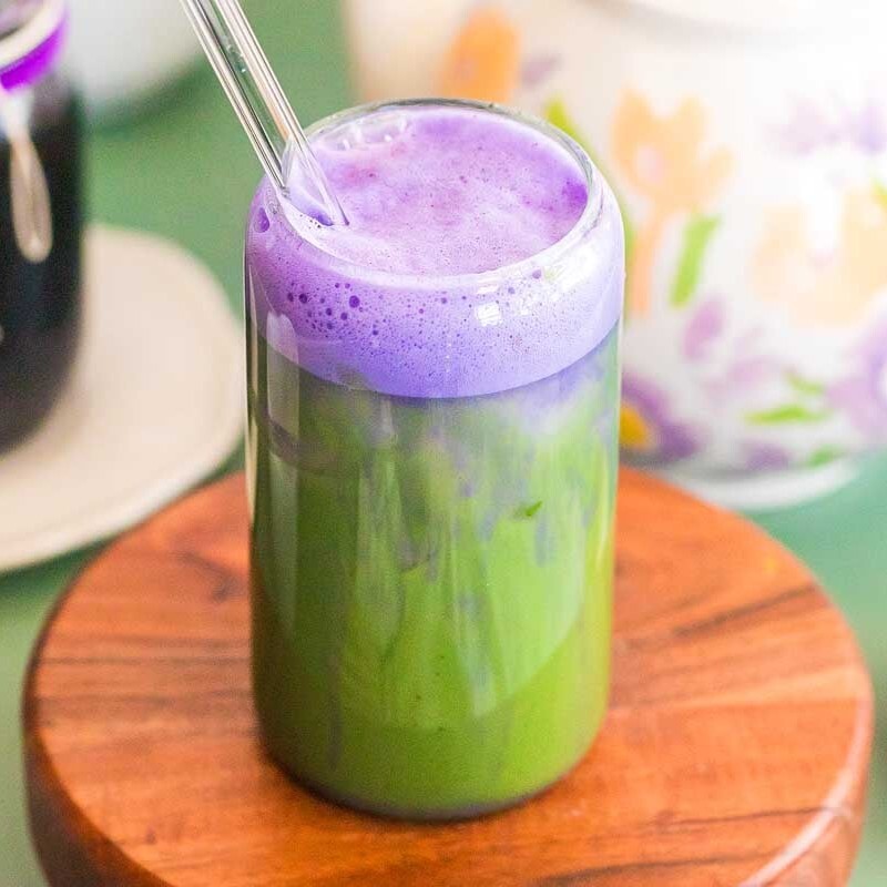 Ice Lavender Matcha Latte
