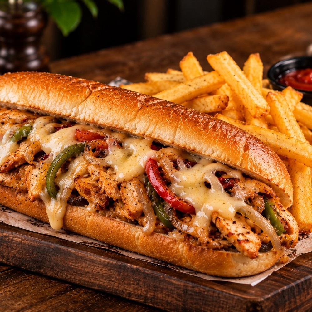 Philly Cheese Chicken Sandviç