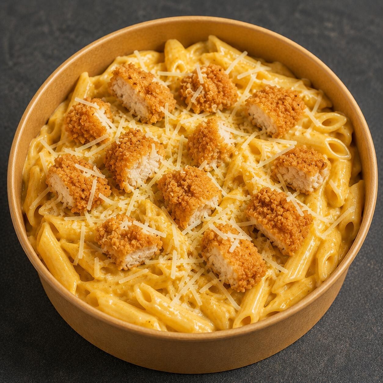 Çıtır Tavuklu Cheddar Soslu Makarna