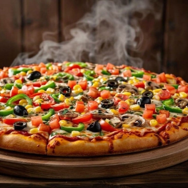Vejetaryen Pizza (Büyük) VIP Live Sos Zeytinli Biberli Gurme Pizzacı Pizza
