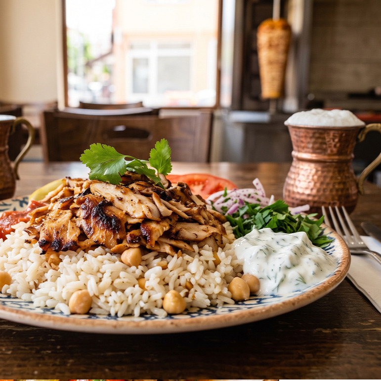 Pilavüstü Tavuk Döner + Ayran