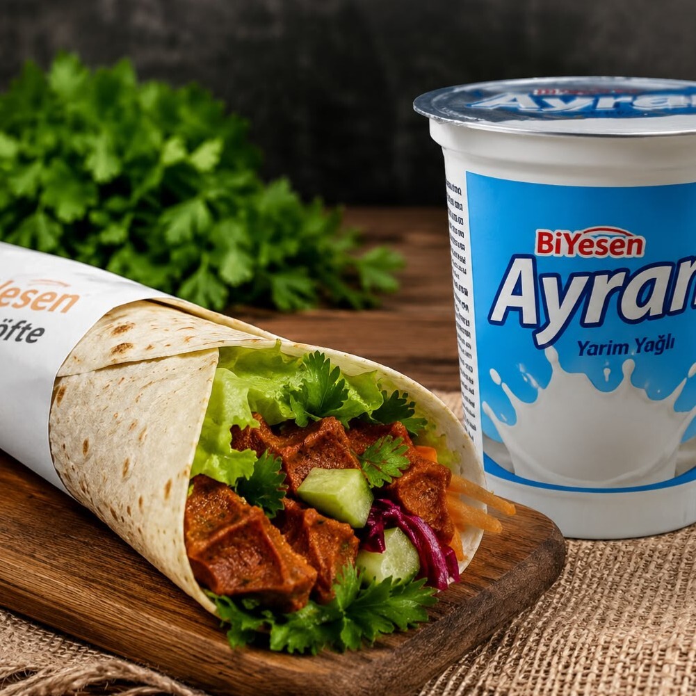 Biyesen Mega Dürüm + Küçük Ayran