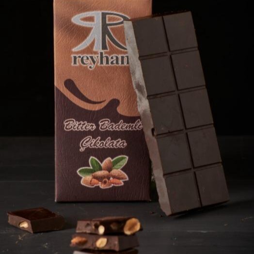 Bitter Bademli Tablet Çikolata