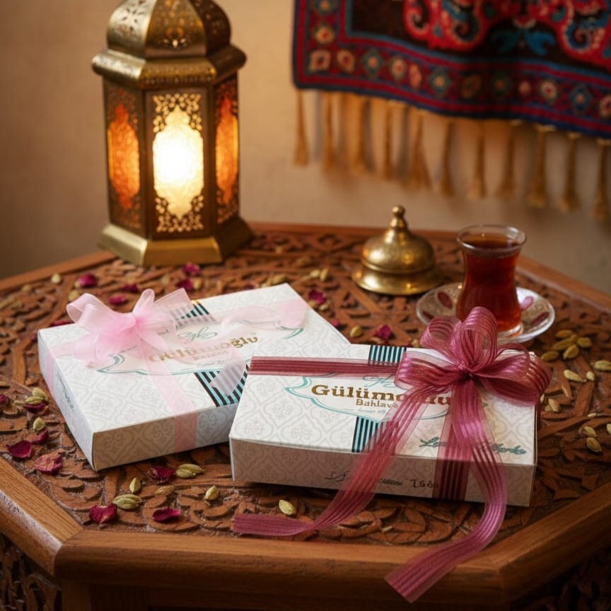 Baklava Kutusu Kurdela (Pembe)