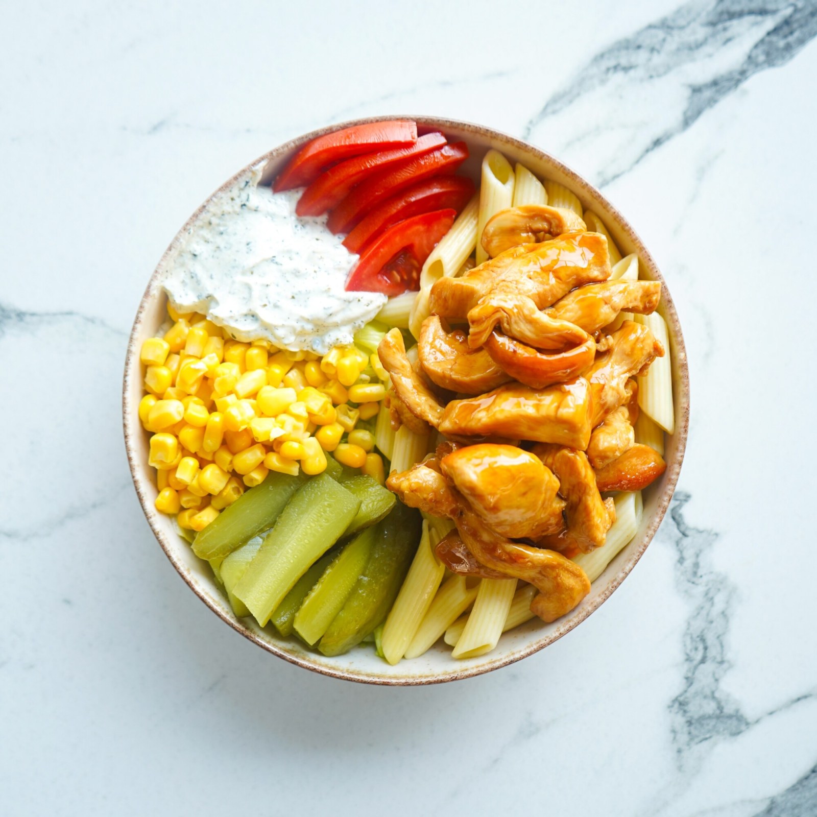 Teriyaki Soslu Tavuk Makarna Bowl