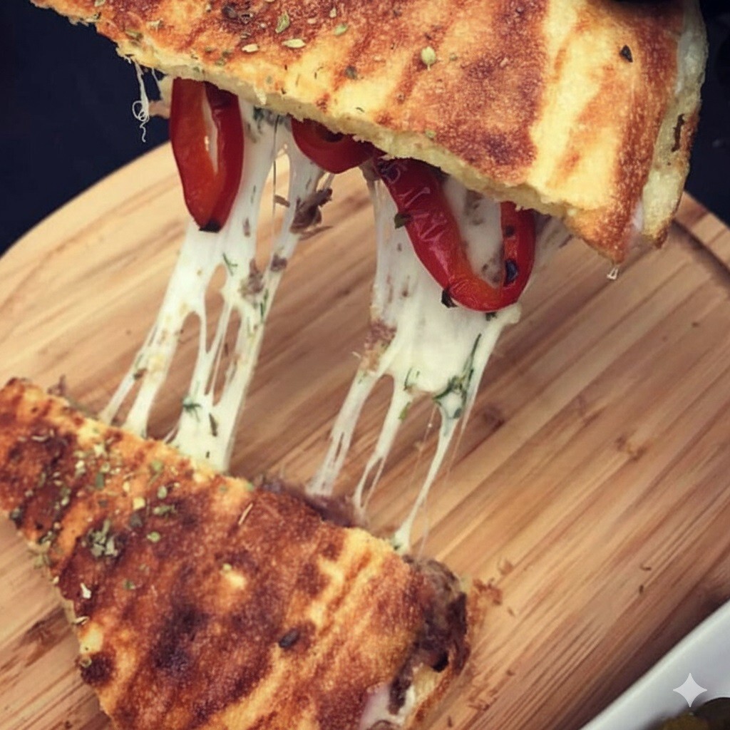 Kavurmalı Köz Biberli Tost