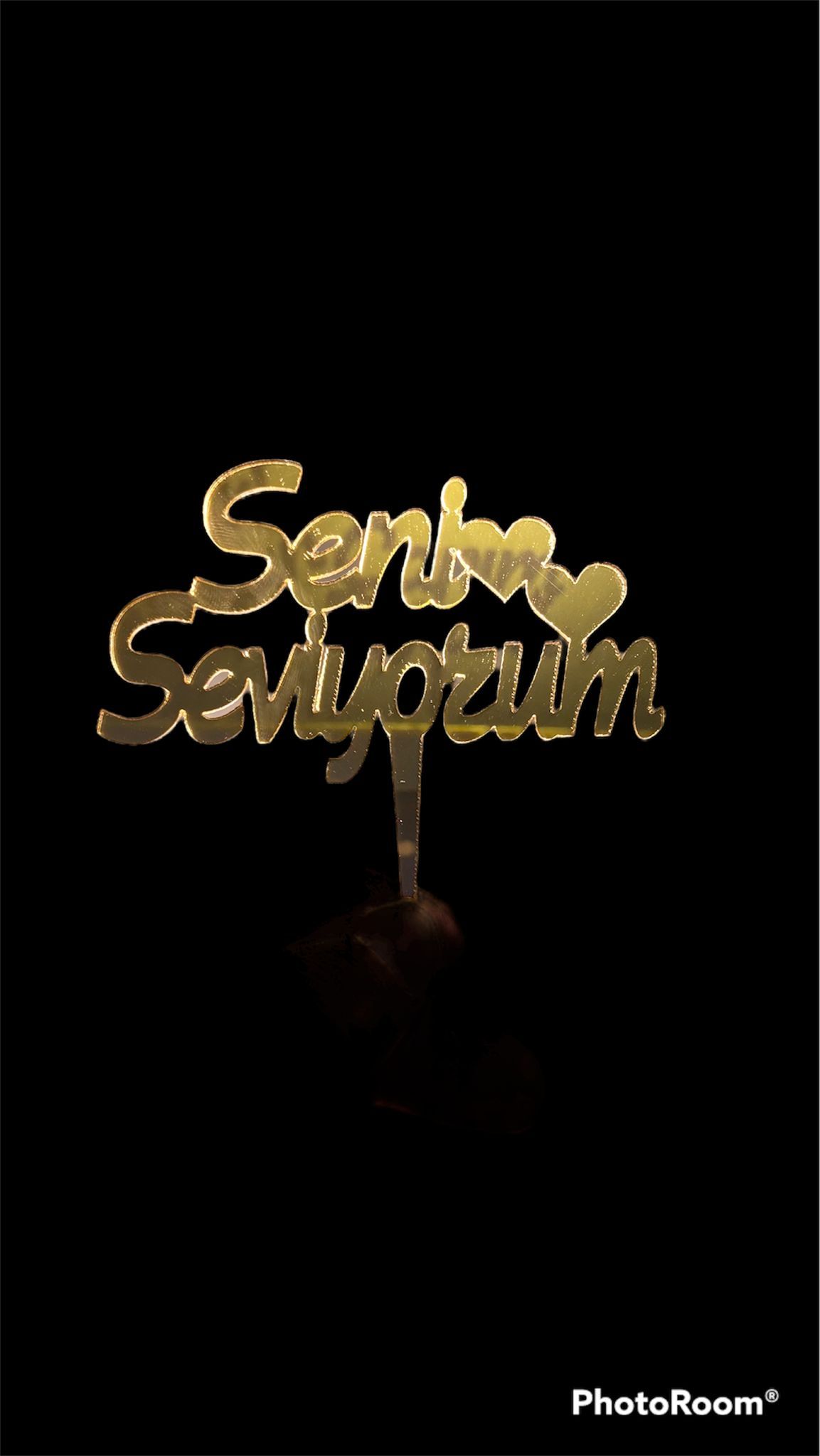 Seni Seviyorum Pasta Üzeri Yazısı