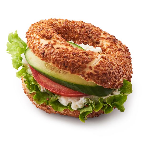 Labne Peynirli Mini Simit Sandviç