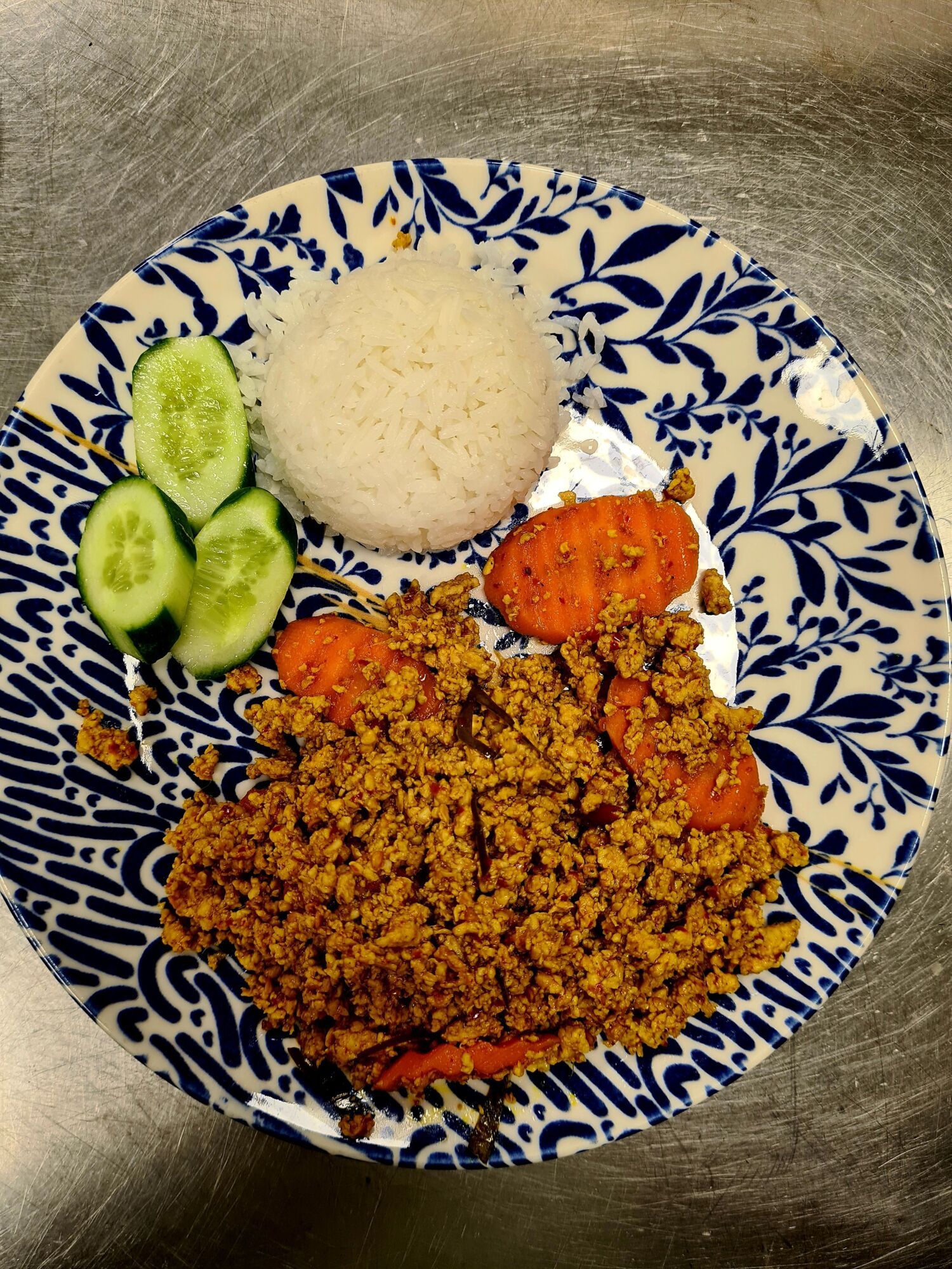 Kuru Köri (Vejeteryan) - Southern Thai Style Dry Curry (Vegan) + Steam Rice