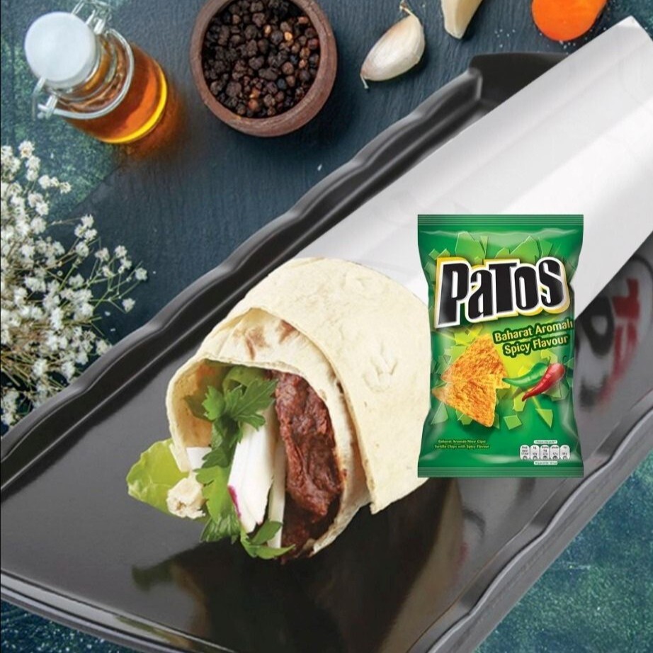 Patos Cipsli Mega Çiğ Köfte Dürüm (150gr.)