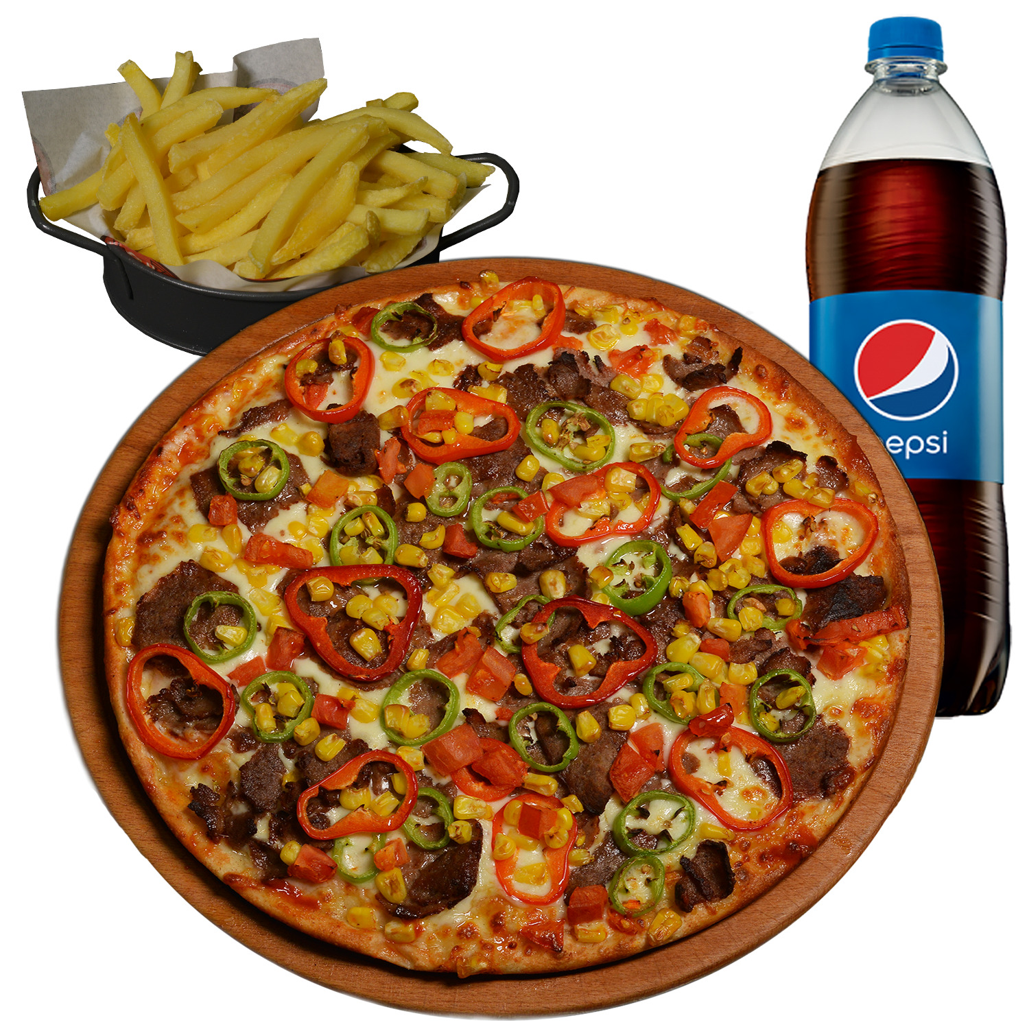 Dönerli Pizza (Aile Boy) Menü
