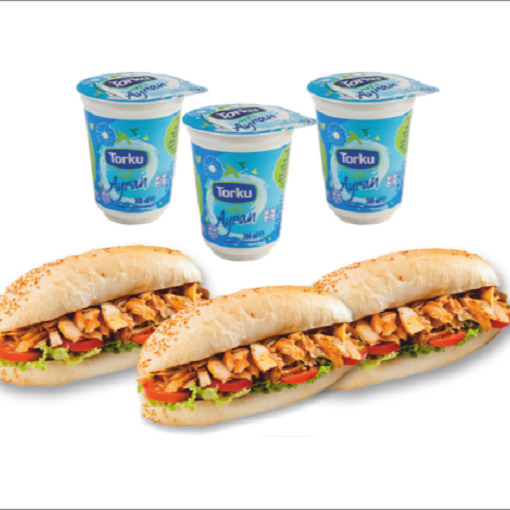 3' lü Tavuk Döner (100 gr.) & İçecek