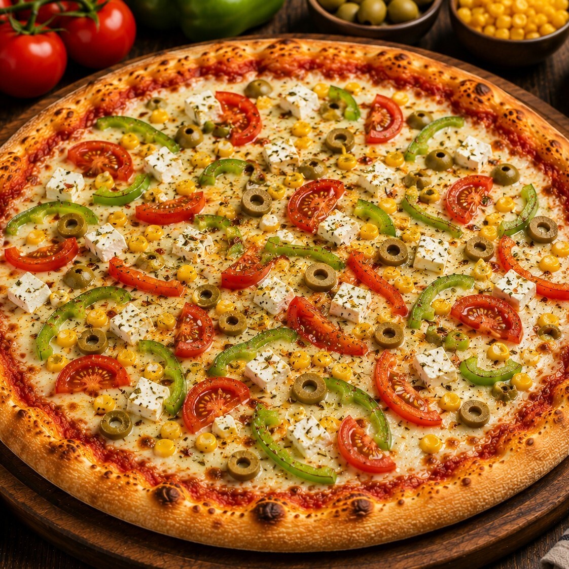 Akdeniz Pizza (Büyük Boy)