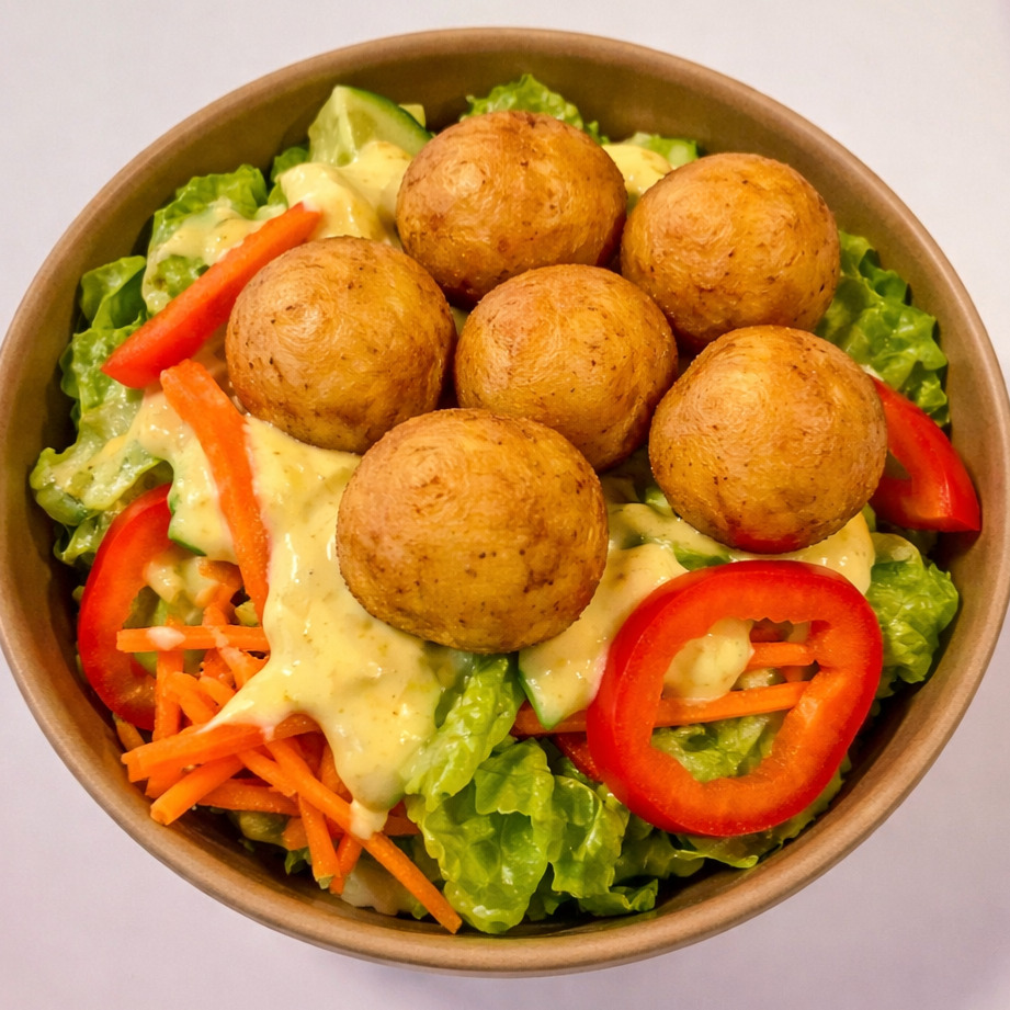 Kara Buğdaylı Çıtır Patates Topları Bowl