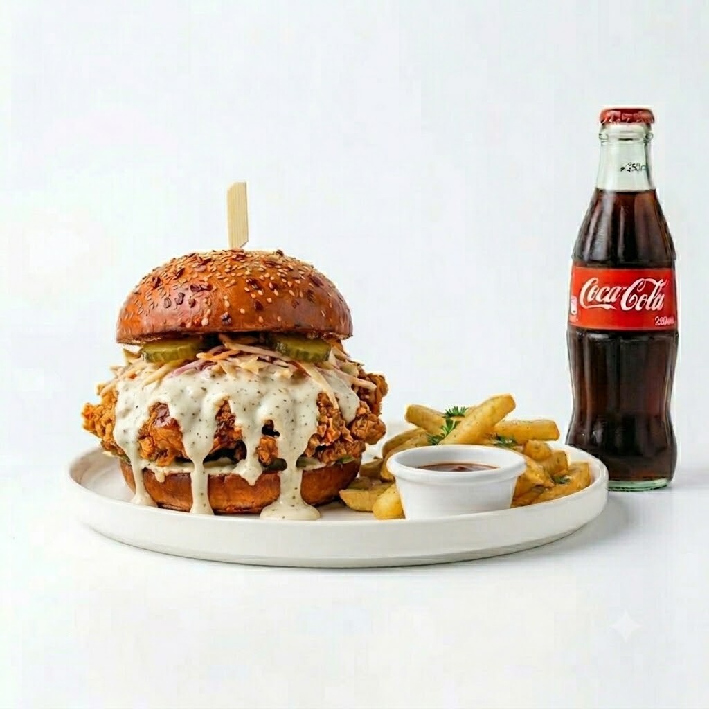 Ranch Crispy's Burger + İÇECEK + PATATES