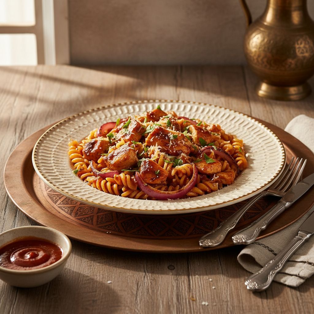 Barbekü Soslu Tavuk & Fusilli Makarna