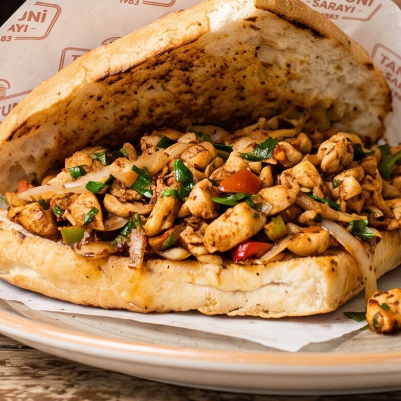 Soslu Tavuk Somun Ekmek Arası Menü