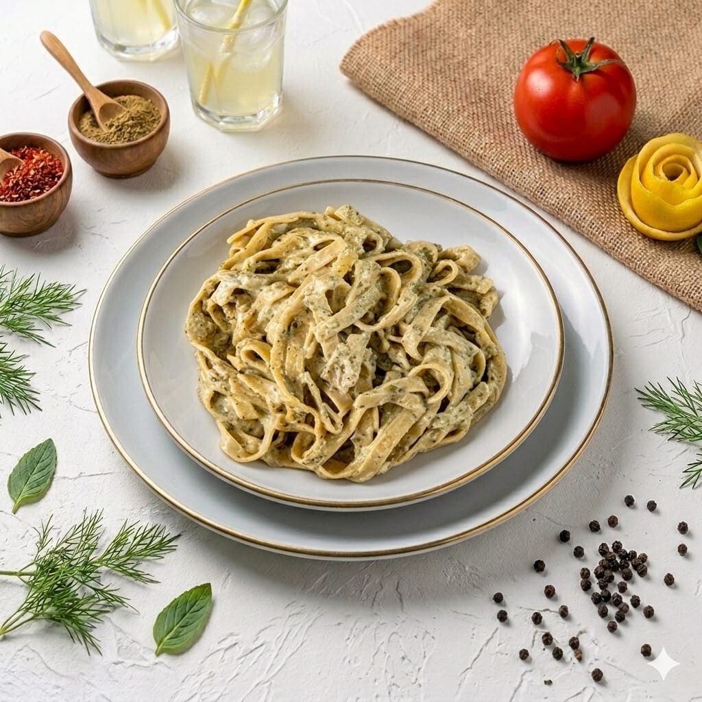 Tagliatelle Fettuccine Pesto