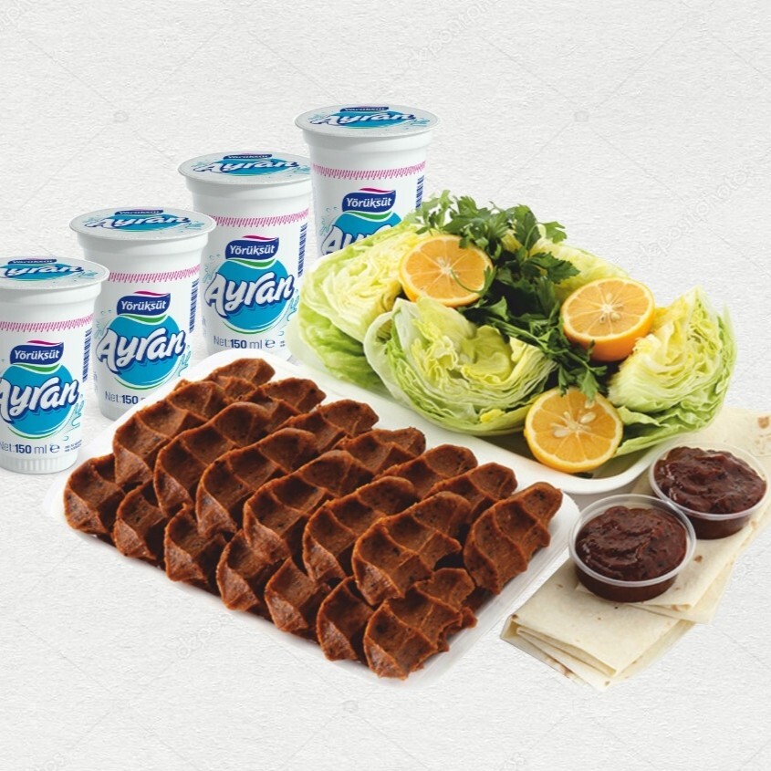 Aile Boyu Çiğ Köfte (750 gr Çiğ Köfte) + 4 Küçük Ayran (4*170 gr)
