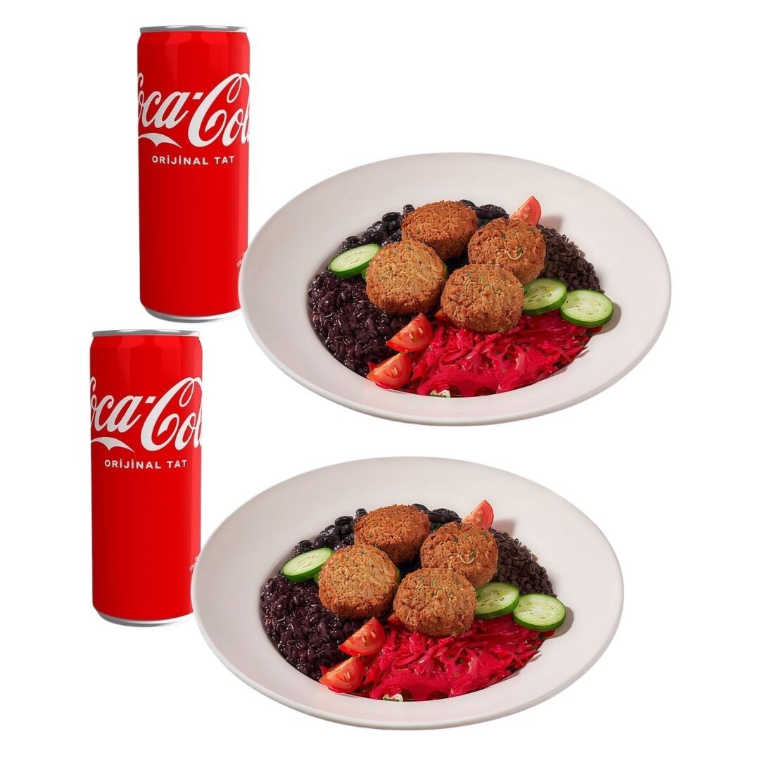 2'li Chickpeas Ball / Falafel Salata & 2 Adet İçecek