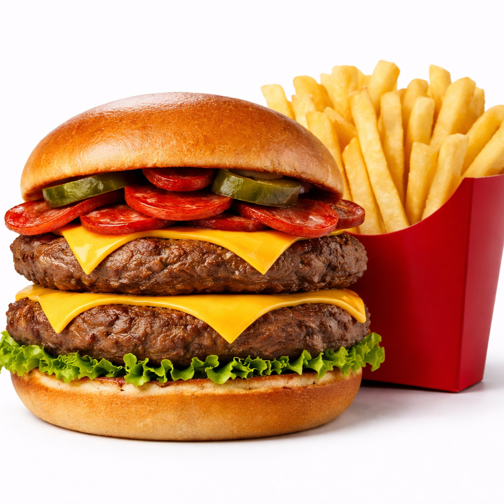 Mr Dubleks Peperoni Burger