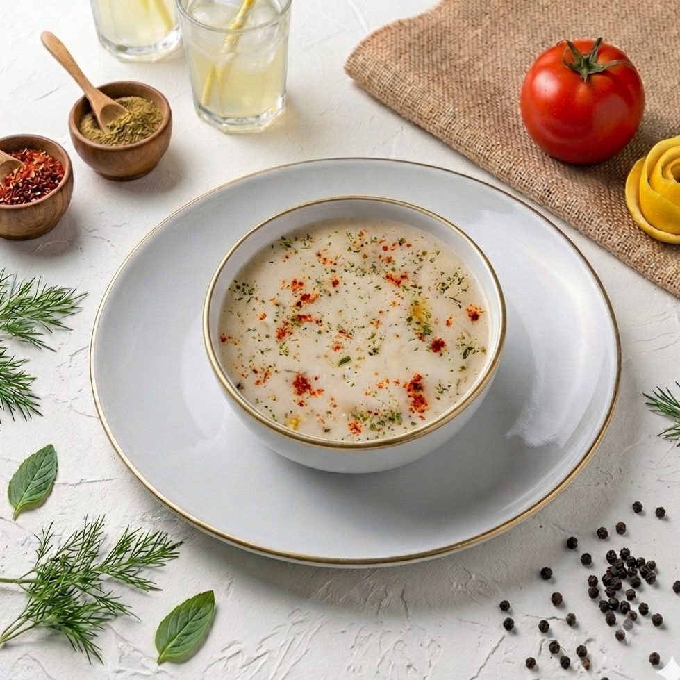 Soğuk Ayran Aşı Çorbası