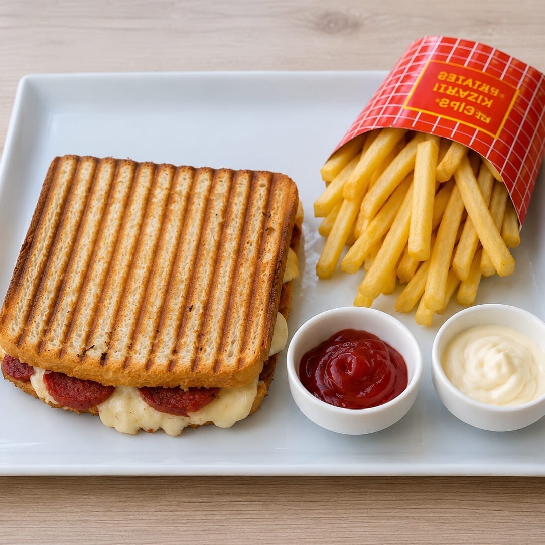 Karışık Tost + Patates Kızartması (120 gr)