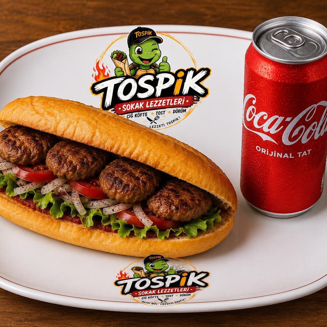 Yarım Ekmek Arası Izgara Dana Kasap Köfte + coca cola