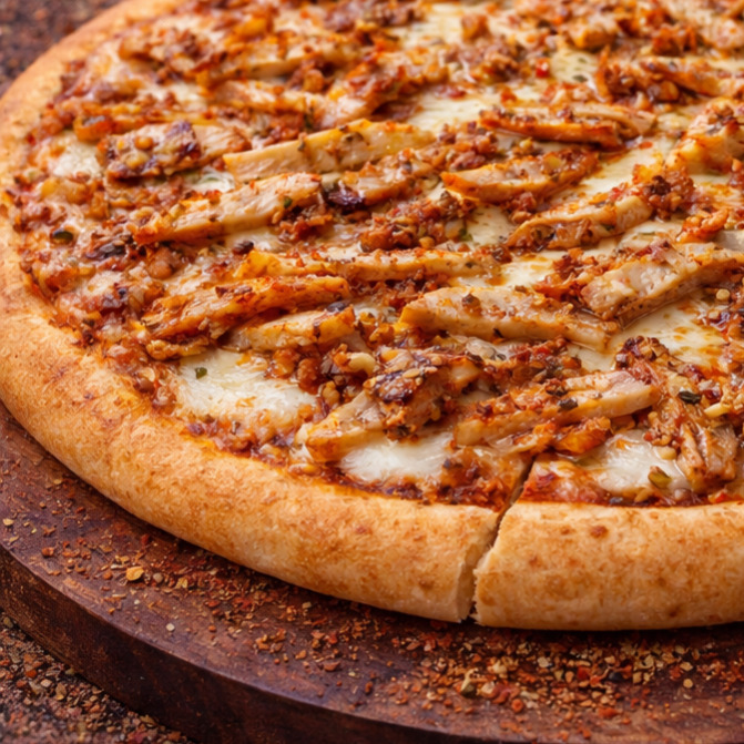 Tavuk Sezar Pizza (Büyük Boy)