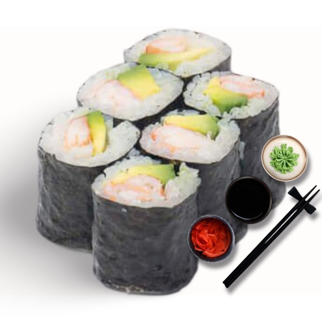 188- Avokado Ebi Maki Roll (6 Pcs.)
