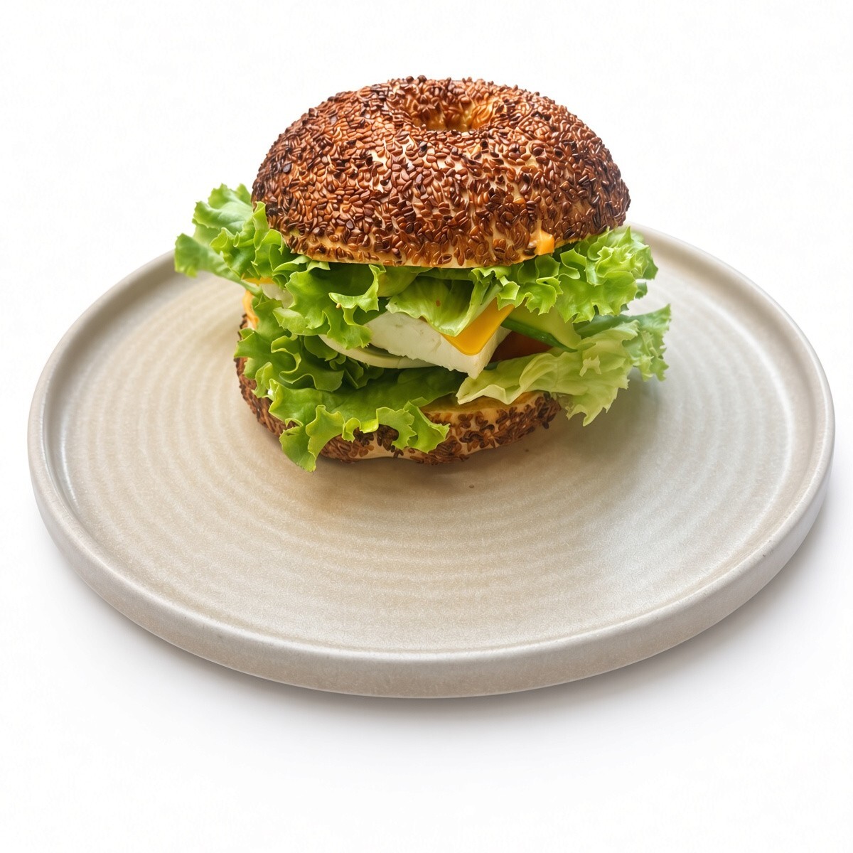 Bagel Beyaz Peynirli Sandviç