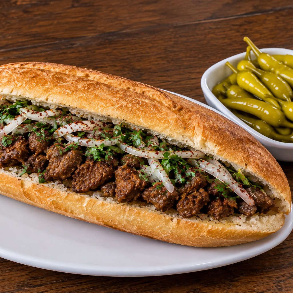 Tam Ekmek Arası Arnavut Ciğeri Menü