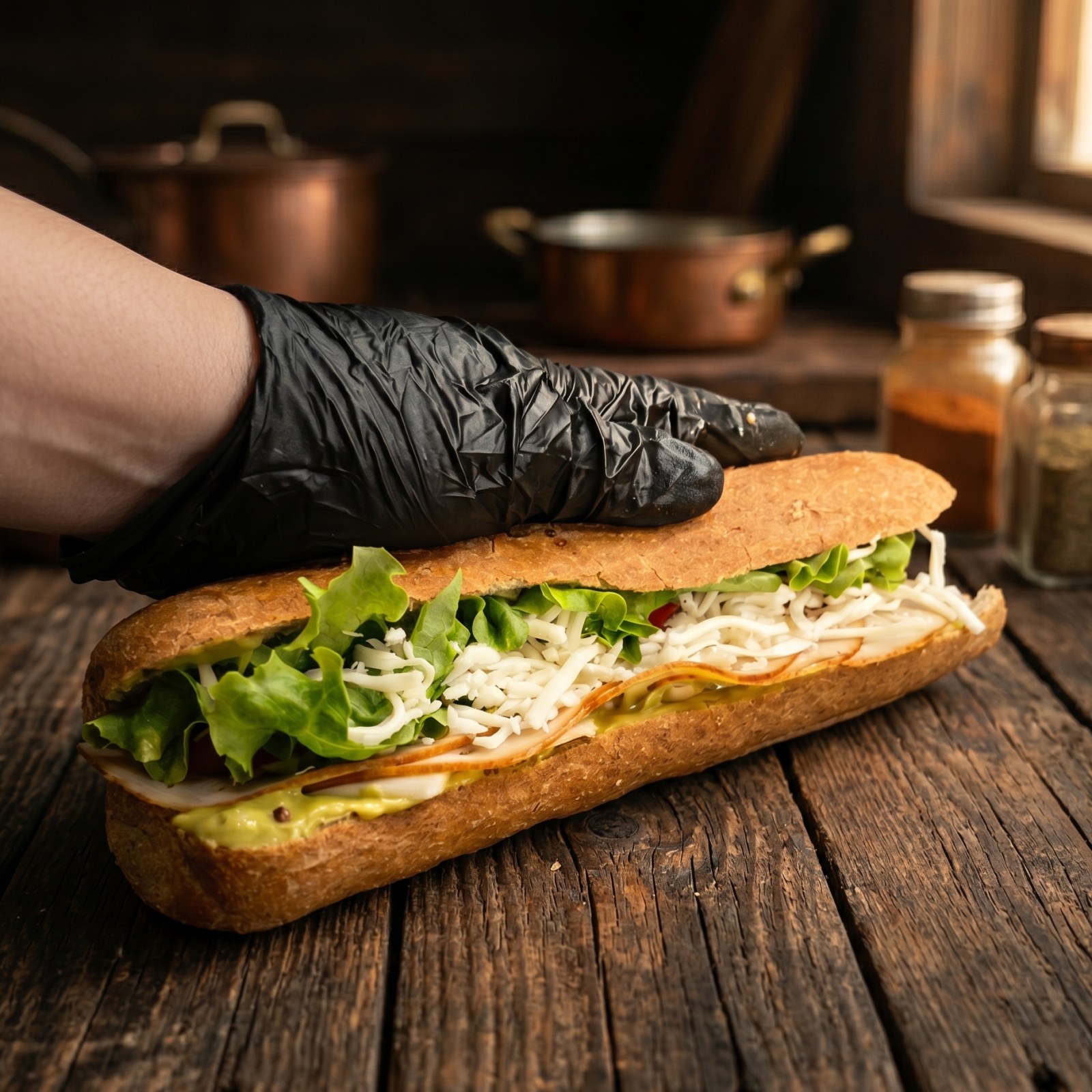 Avokado & Hindi Füme (Baget) Sandwich