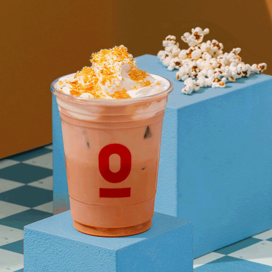 Iced Popcorn Caramel Latte