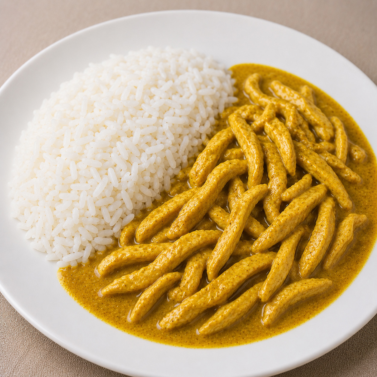 King Rice Tavuk Üstü 150 gr Köri Soslu Tavuk 250 gr Tereyağlı Pilav 50 gr nohut