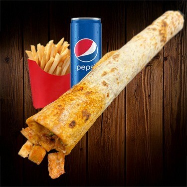Tavuk Zurna Dürüm+Kutu Pepsi+Patates Kızartması