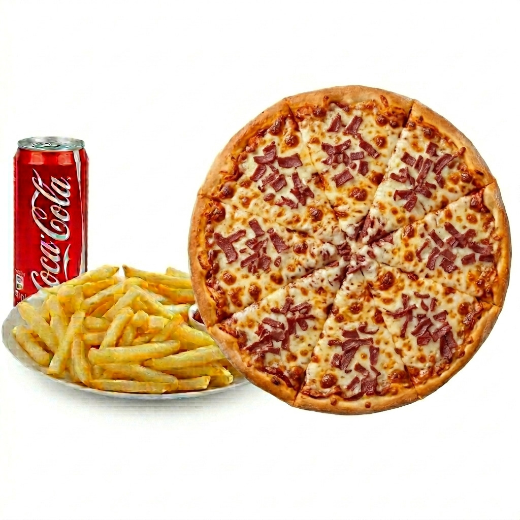 Pastırmalı Pizza Menü (Büyük Boy)