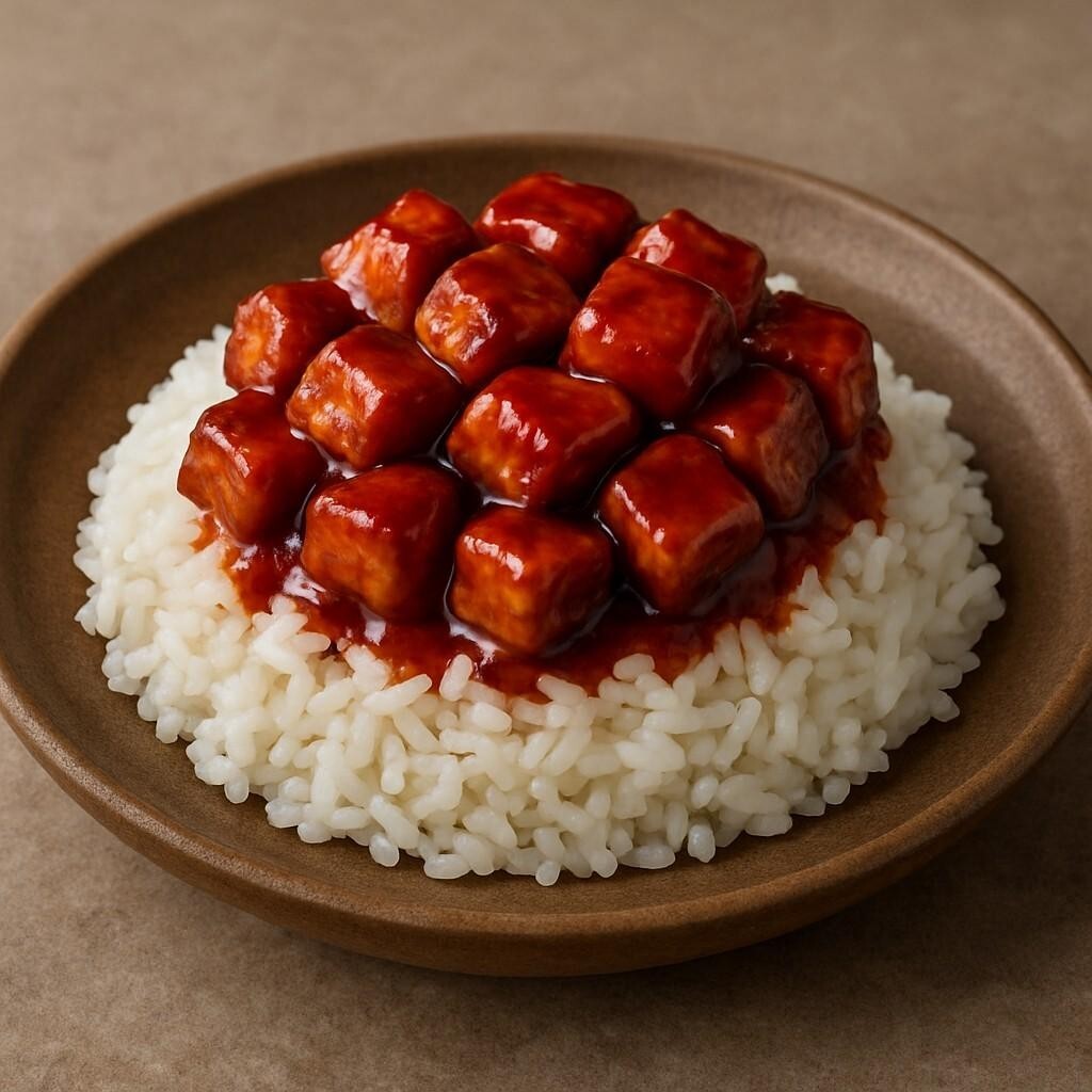 Barbekü Soslu Tavuk Pilav0
