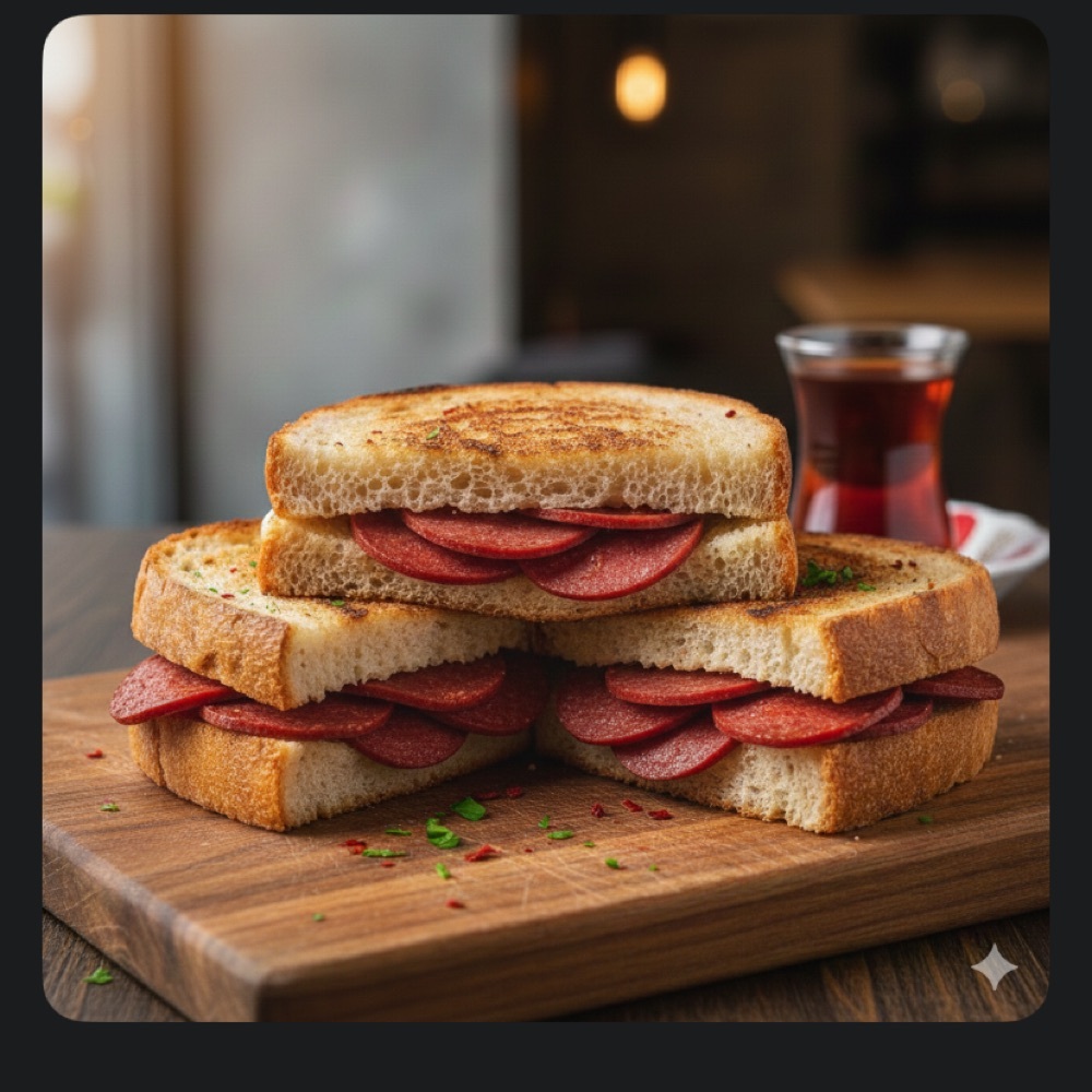 Sucuklu Yarım Ekmek Tost