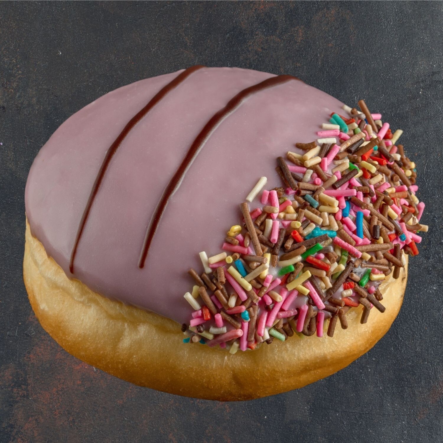 Purple White Donut
