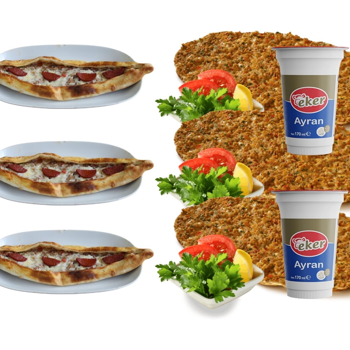 3'lü Karışık Cantık & 3'lü Lahmacun Menü